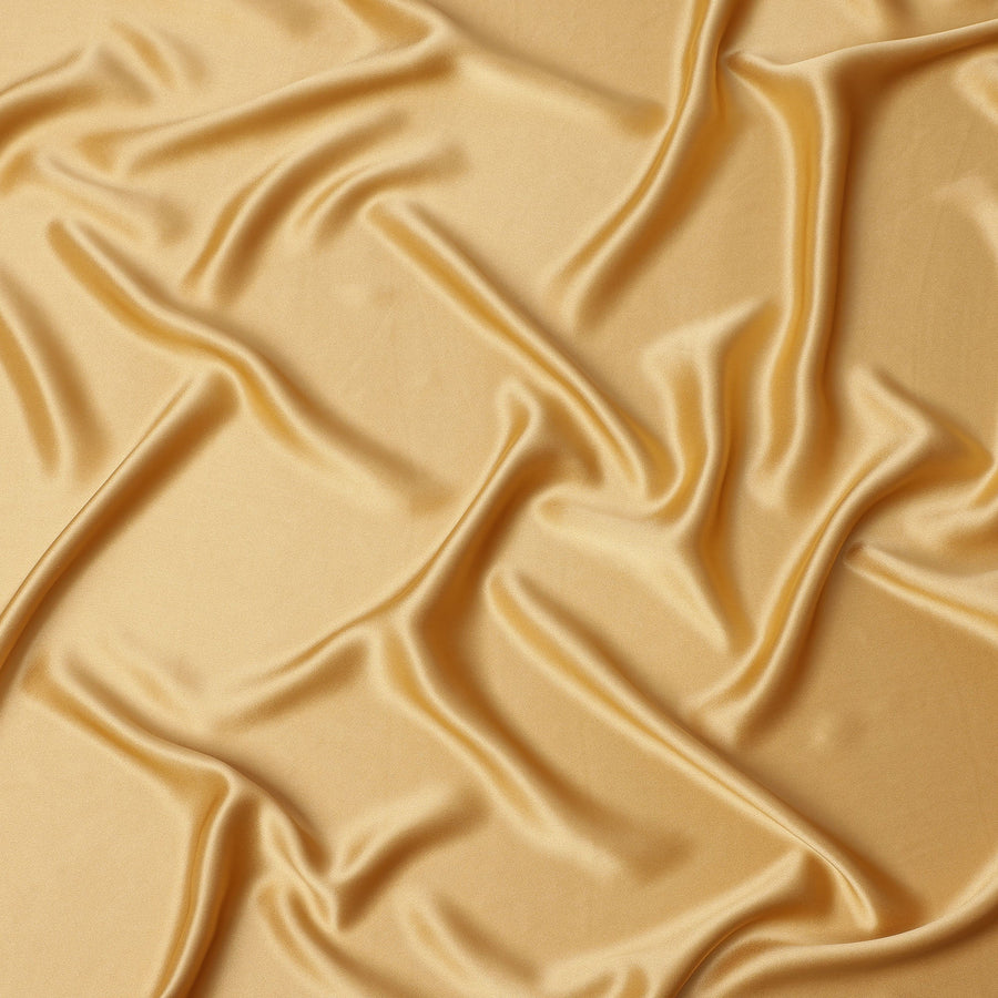 Golden Yellow Premium Plain Pure Silk Satin Fabric, 110 Cms Width, Made in China-D26119