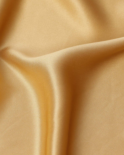 Golden Yellow Premium Plain Pure Silk Satin Fabric, 110 Cms Width, Made in China-D26119