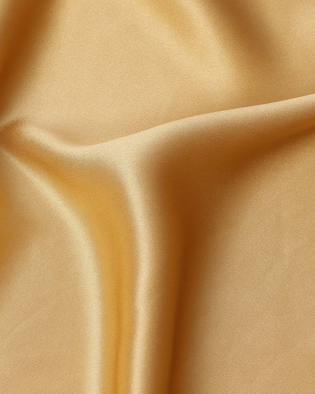 Golden Yellow Premium Plain Pure Silk Satin Fabric, 110 Cms Width, Made in China-D26119