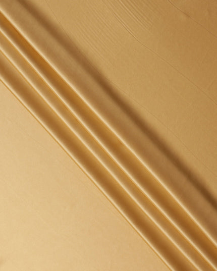 Golden Yellow Premium Plain Pure Silk Satin Fabric, 110 Cms Width, Made in China-D26119