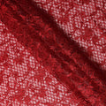 Red Floral Embroidered Synthetic Lace Fabric 140 Cms From China-D27256