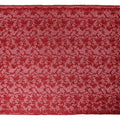 Red Floral Embroidered Synthetic Lace Fabric 140 Cms From China-D27256