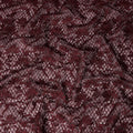 Wine Floral Embroidered Synthetic Lace Fabric 140 Cms From China-D27259