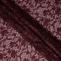 Wine Floral Embroidered Synthetic Lace Fabric 140 Cms From China-D27259