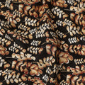 Black Leaf Printed Cotton Lawn Fabric All Over Botanical Design Soft Sewing Material 4.0 Meters Length 110 Cms Width India-D27645