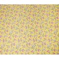 Yellow Floral Printed Cotton Lawn Fabric All Over Delicate Blooming Flower Design Soft Dressmaking Material 4.0 Meters Length 110 Cms Width India-D27652