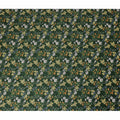 Dark Green Floral Printed Cotton Lawn Fabric All Over Wildflower Garden Design Soft Dressmaking Material 4.0 Meters Length 110 Cms Width India-D27654