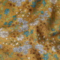 Mustard Brown Floral Printed Cotton Lawn Fabric All Over Vintage Wildflower Design Soft Dressmaking Material 4.0 Meters Length 110 Cms Width India-D27655