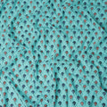 Turquoise Geometric Embroidered Premium Traditional Sudanese Thobe Pure Cotton Voile Fabric with Stone Work 4.5 Mtrs Piece 140 Cms Width Switzerland Origin-D28541 - Regal Fabrics