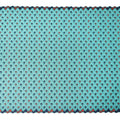 Turquoise Geometric Embroidered Premium Traditional Sudanese Thobe Pure Cotton Voile Fabric with Stone Work 4.5 Mtrs Piece 140 Cms Width Switzerland Origin-D28541 - Regal Fabrics