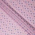 Baby Pink Geometric Embroidered Premium Traditional Sudanese Thobe Pure Cotton Voile Fabric with Stone Work 4.5 Mtrs Piece 140 Cms Width Switzerland Origin-D28543 - Regal Fabrics