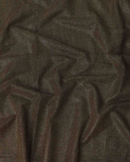 Brown Subtle Textured Glitter Premium Traditional Sudanese Thobe Pure Cotton Voile Fabric 4.5 Mtrs Piece 140 Cms Width Switzerland Origin-D28545