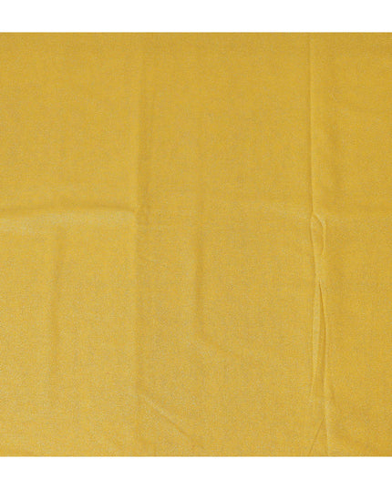 Mustard Yellow Subtle Textured Glitter Premium Traditional Sudanese Thobe Pure Cotton Voile Fabric 4.5 Mtrs Piece 140 Cms Width Switzerland Origin-D28546