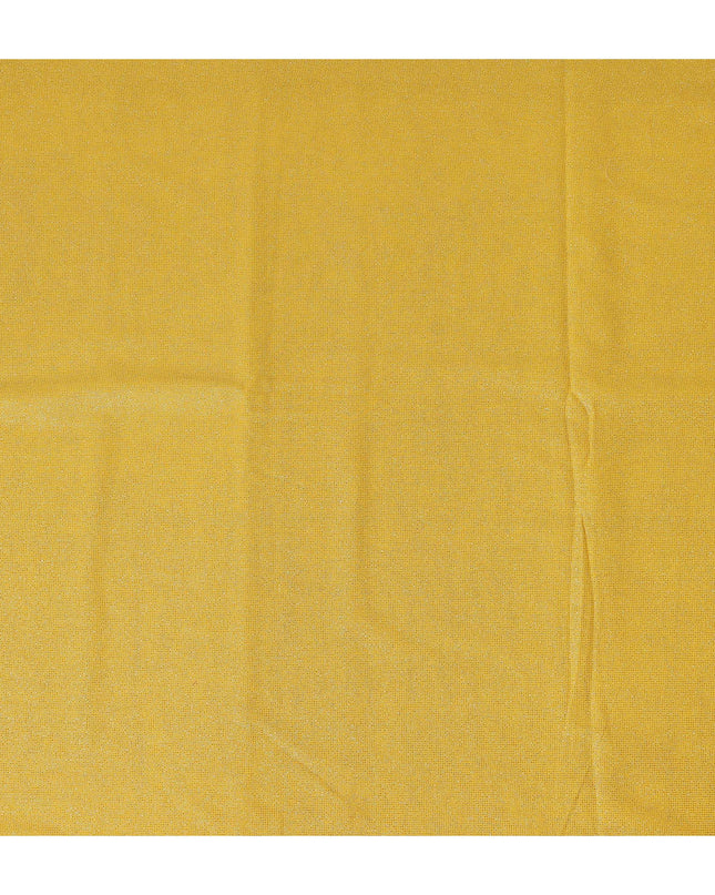 Mustard Yellow Subtle Textured Glitter Premium Traditional Sudanese Thobe Pure Cotton Voile Fabric 4.5 Mtrs Piece 140 Cms Width Switzerland Origin-D28546