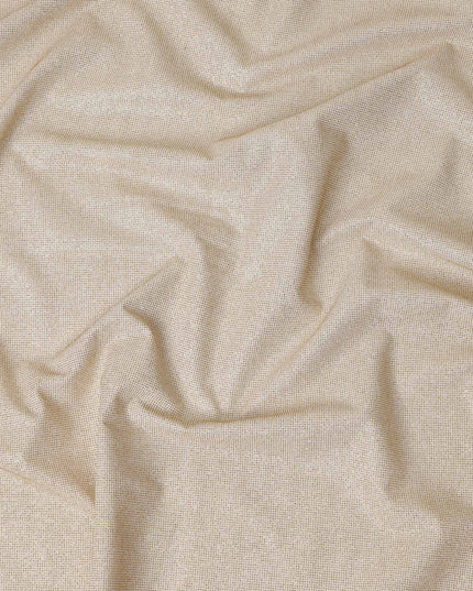 Cream Beige Subtle Textured Glitter Premium Traditional Sudanese Thobe Pure Cotton Voile Fabric 4.5 Mtrs Piece 140 Cms Width Switzerland Origin-D28547