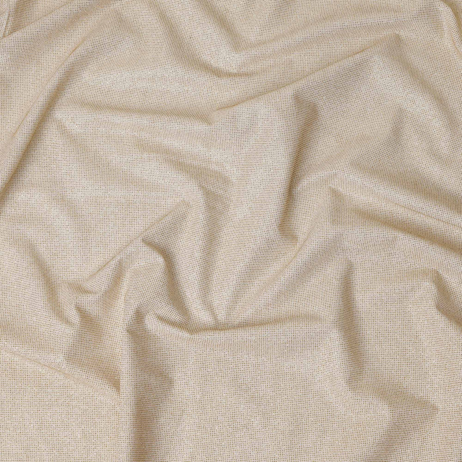 Cream Beige Subtle Textured Glitter Premium Traditional Sudanese Thobe Pure Cotton Voile Fabric 4.5 Mtrs Piece 140 Cms Width Switzerland Origin-D28547