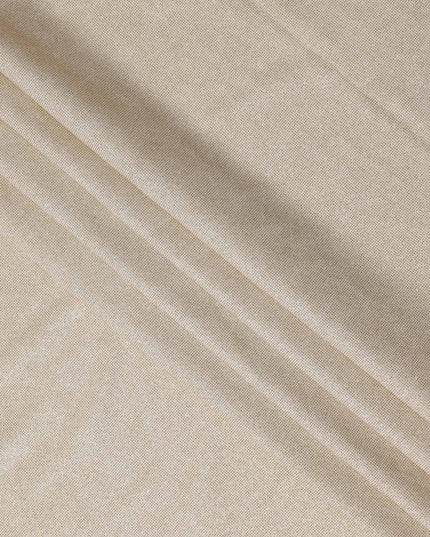 Cream Beige Subtle Textured Glitter Premium Traditional Sudanese Thobe Pure Cotton Voile Fabric 4.5 Mtrs Piece 140 Cms Width Switzerland Origin-D28547