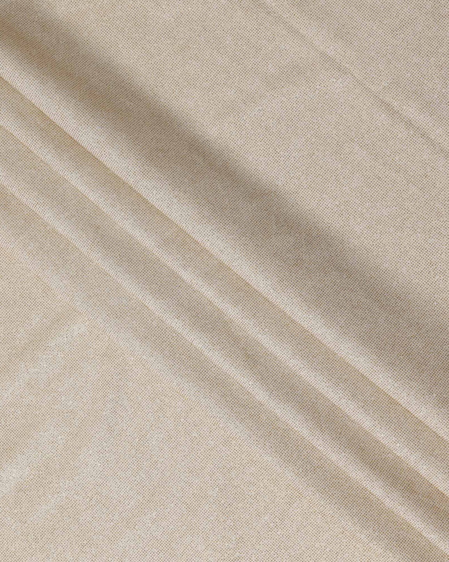 Cream Beige Subtle Textured Glitter Premium Traditional Sudanese Thobe Pure Cotton Voile Fabric 4.5 Mtrs Piece 140 Cms Width Switzerland Origin-D28547