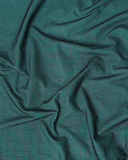 Teal Green Subtle Textured Glitter Premium Traditional Sudanese Thobe Pure Cotton Voile Fabric 4.5 Mtrs Piece 140 Cms Width Switzerland Origin-D28548 - Regal Fabrics