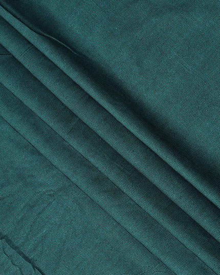 Teal Green Subtle Textured Glitter Premium Traditional Sudanese Thobe Pure Cotton Voile Fabric 4.5 Mtrs Piece 140 Cms Width Switzerland Origin-D28548 - Regal Fabrics