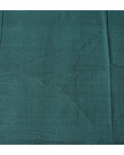 Teal Green Subtle Textured Glitter Premium Traditional Sudanese Thobe Pure Cotton Voile Fabric 4.5 Mtrs Piece 140 Cms Width Switzerland Origin-D28548 - Regal Fabrics
