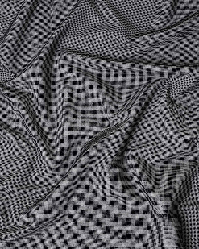 Black Subtle Textured Glitter Premium Traditional Sudanese Thobe Pure Cotton Voile Fabric 4.5 Mtrs Piece 140 Cms Width Switzerland Origin-D28549