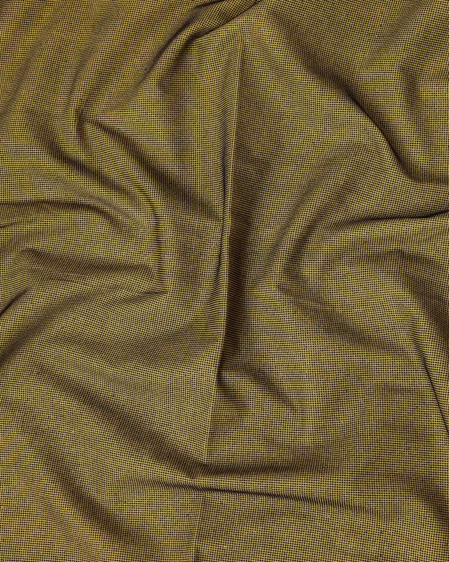 Golden Mustard Micro Textured Glitter Premium Traditional Sudanese Thobe Pure Cotton Voile Fabric 4.5 Mtrs Piece 140 Cms Width Switzerland Origin-D28550