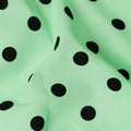 Mint Green Polka Dot Velvet Flock Premium Traditional Sudanese Thobe Pure Cotton Voile Fabric 4.5 Mtrs Piece 140 Cms Width Switzerland Origin-D28551