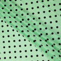 Mint Green Polka Dot Velvet Flock Premium Traditional Sudanese Thobe Pure Cotton Voile Fabric 4.5 Mtrs Piece 140 Cms Width Switzerland Origin-D28551