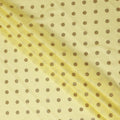 Pastel Yellow Gold Polka Dot Velvet Flock Premium Traditional Sudanese Thobe Pure Cotton Voile Fabric 4.5 Mtrs Piece 140 Cms Width Switzerland Origin-D28553 - Regal Fabrics
