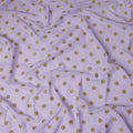 Lavender Purple Gold Polka Dot Velvet Flock Premium Traditional Sudanese Thobe Pure Cotton Voile Fabric 4.5 Mtrs Piece 140 Cms Width Switzerland Origin-D28554 - Regal Fabrics