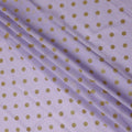 Lavender Purple Gold Polka Dot Velvet Flock Premium Traditional Sudanese Thobe Pure Cotton Voile Fabric 4.5 Mtrs Piece 140 Cms Width Switzerland Origin-D28554 - Regal Fabrics