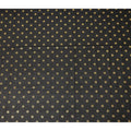 Black Gold Polka Dot Velvet Flock Premium Traditional Sudanese Thobe Pure Cotton Voile Fabric 4.5 Mtrs Piece 140 Cms Width Switzerland Origin-D28555
