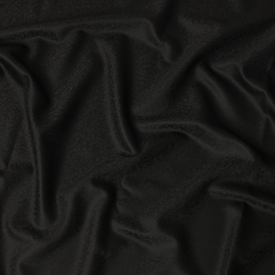 Super 130 Black Italian Wool Suiting Fabric 150cm