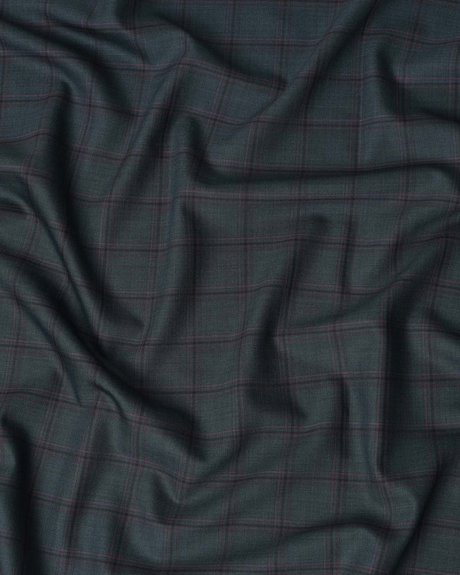 Super 130 Green Italian Wool Suiting Fabric 150cm