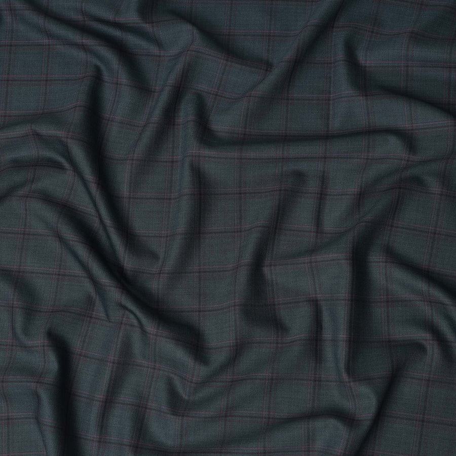 Super 130 Green Italian Wool Suiting Fabric 150cm