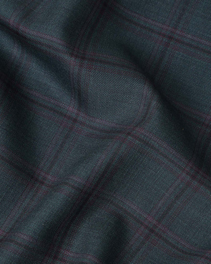 Super 130 Green Italian Wool Suiting Fabric 150cm