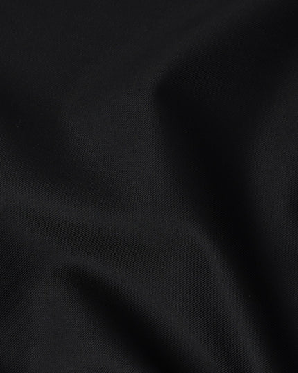 Selka Super 160 Black Wool Cashmere Suiting 150cm