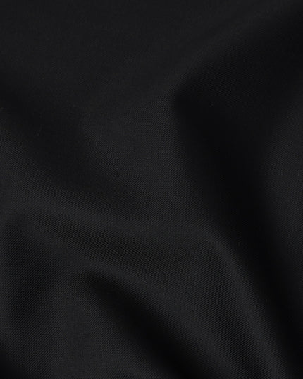Selka Super 160 Black Wool Cashmere Suiting 150cm