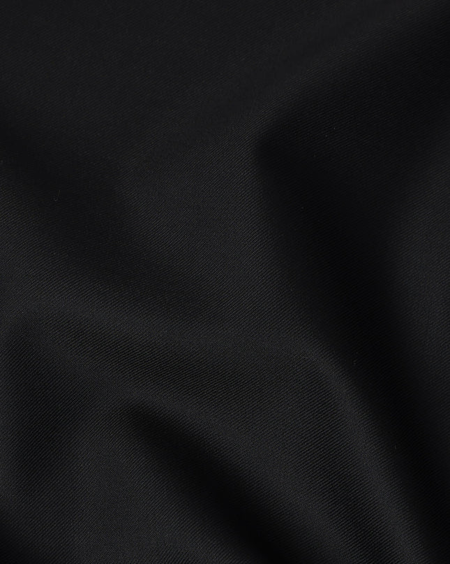 Selka Super 160 Black Wool Cashmere Suiting 150cm