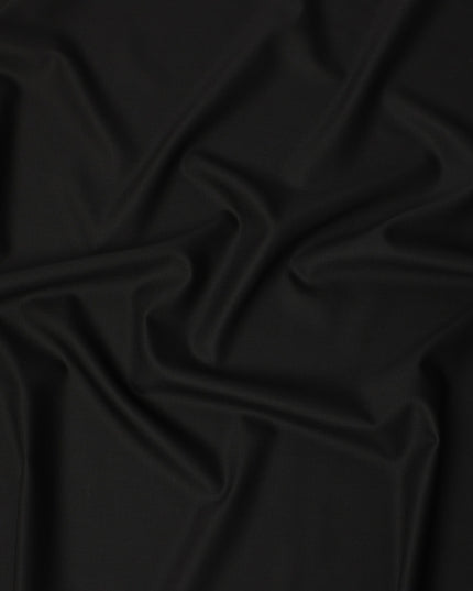 Selka Super 160 Black Wool Cashmere Suiting 150cm