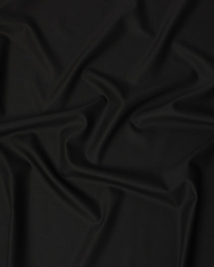 Selka Super 160 Black Wool Cashmere Suiting 150cm