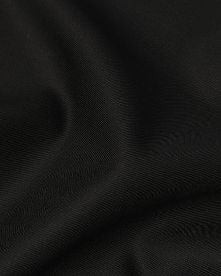 Selka Super 160 Black Wool Cashmere Suiting 150cm