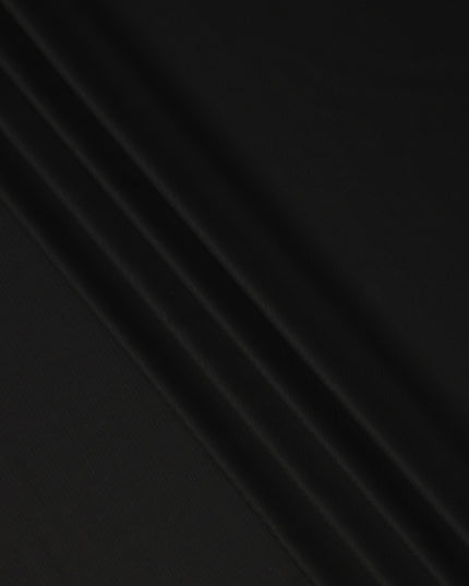 Selka Super 160 Black Wool Cashmere Suiting 150cm