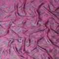 Hot Pink Metallic Silk Chiffon South Korea 110cm