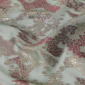 Sage Green Metallic Silk Chiffon South Korea 110cm