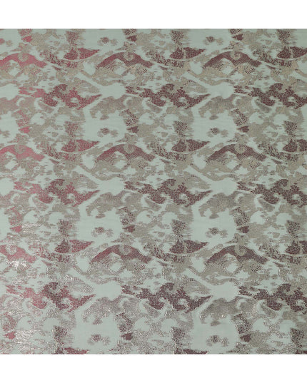 Sage Green Metallic Silk Chiffon South Korea 110cm