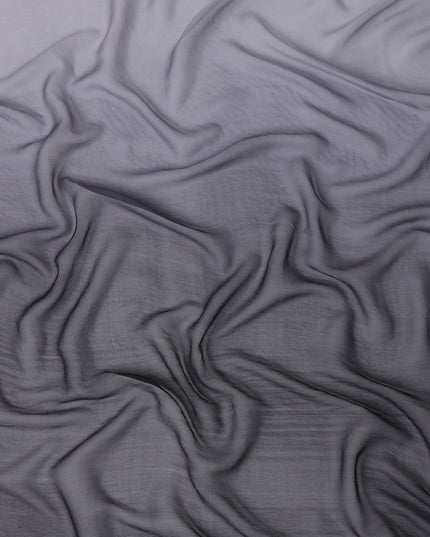 Charcoal Smoke Grey Pure Wrinkle Silk Chiffon Fabric 110cm