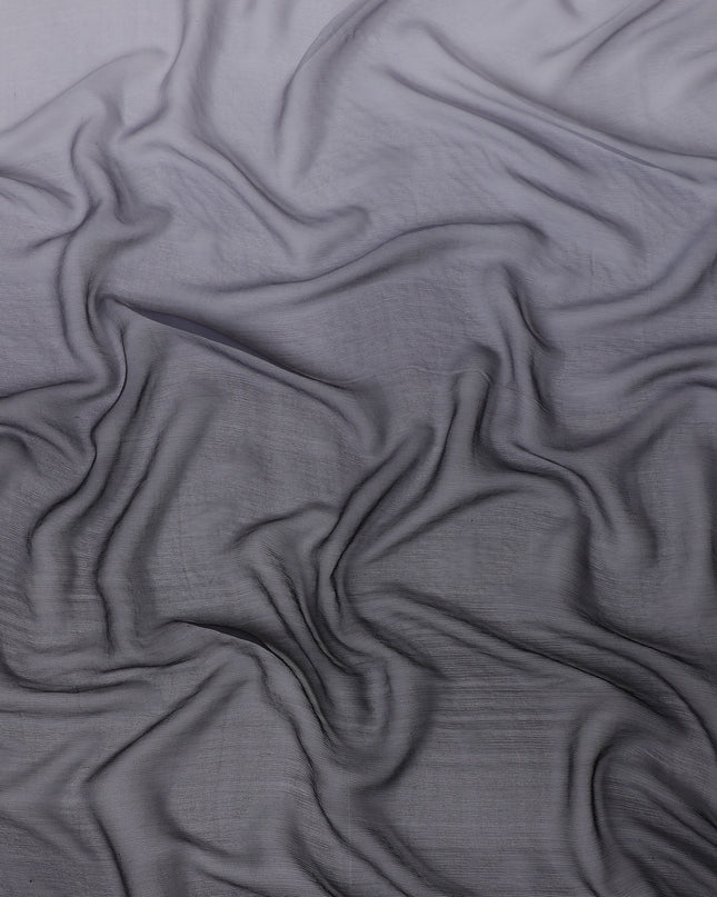 Charcoal Smoke Grey Pure Wrinkle Silk Chiffon Fabric 110cm