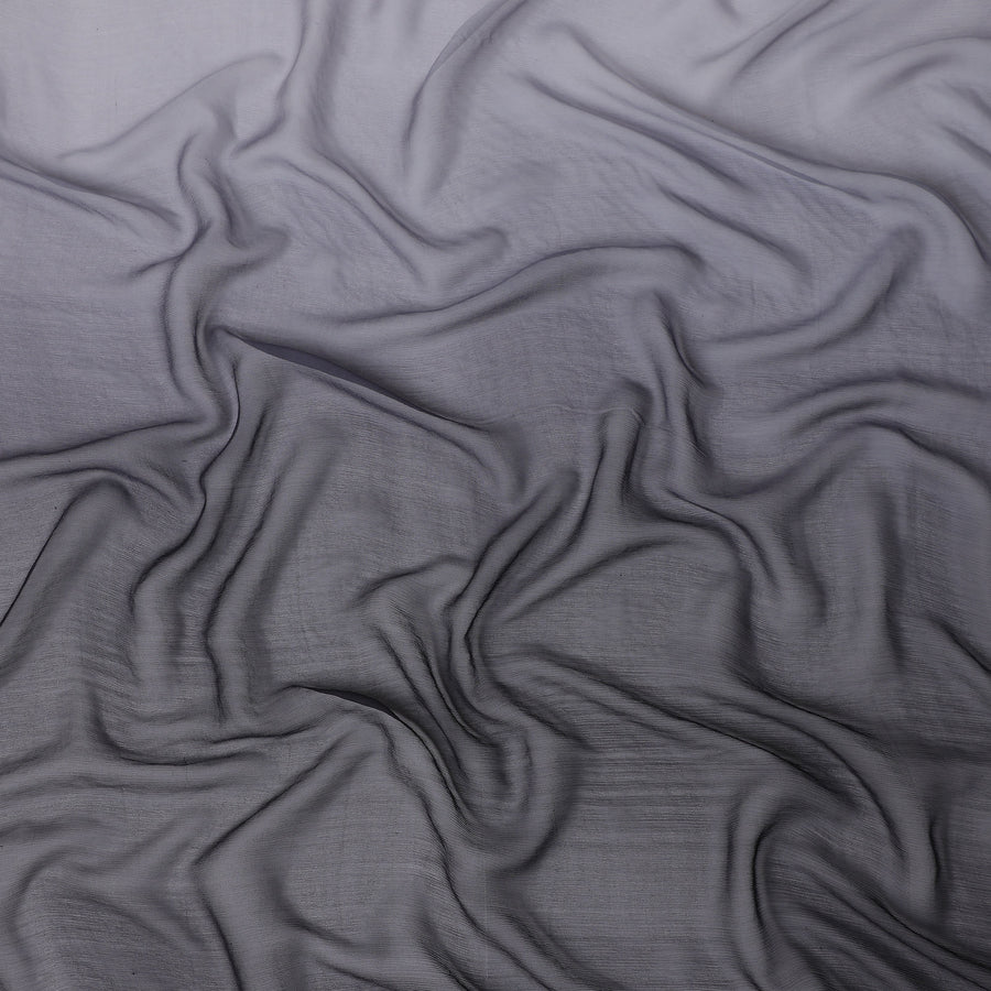 Charcoal Smoke Grey Pure Wrinkle Silk Chiffon Fabric 110cm